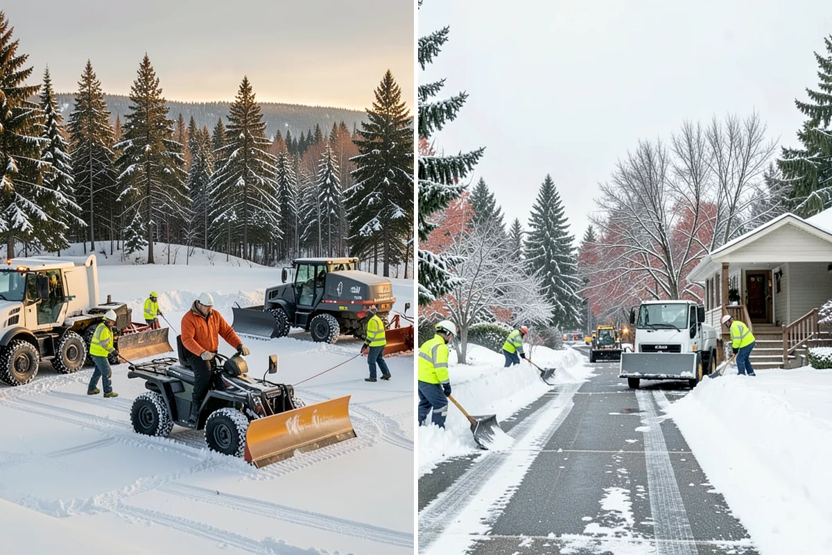 Snow Stacking in Pacific, King County, WA - Designate corner and edge stacking zones