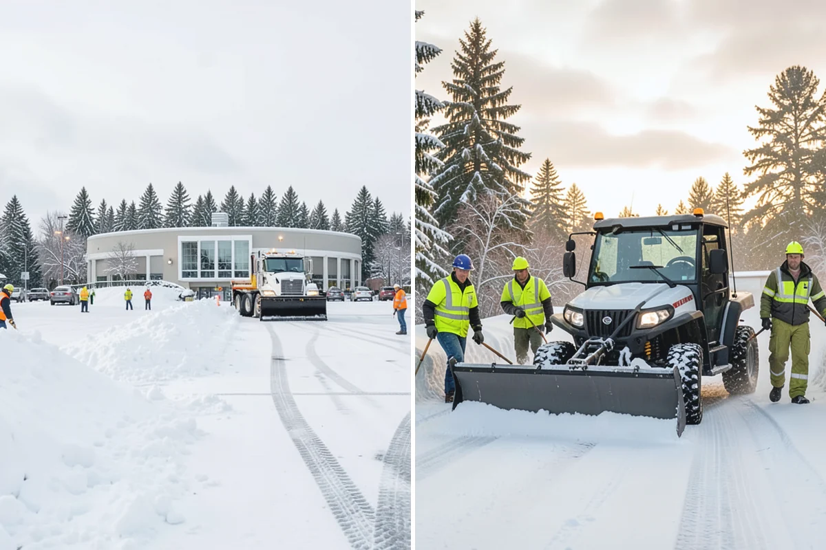 Snow Stacking in Renton, King County, WA - Designate corner and edge stacking zones