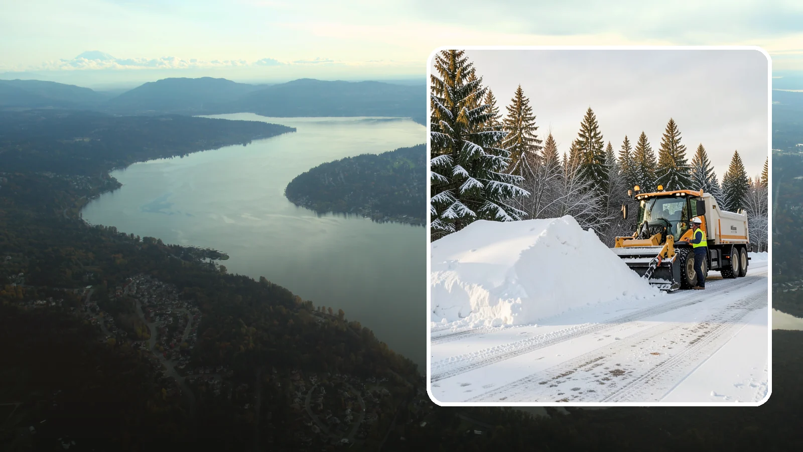 Snow Stacking in Sammamish, King County, WA - We stack plowed snow into organized piles that maximize usable space and drain cleanly.