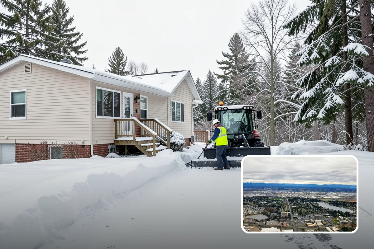 Snow Stacking in SeaTac, King County, WA - Preserves the most parking and open space