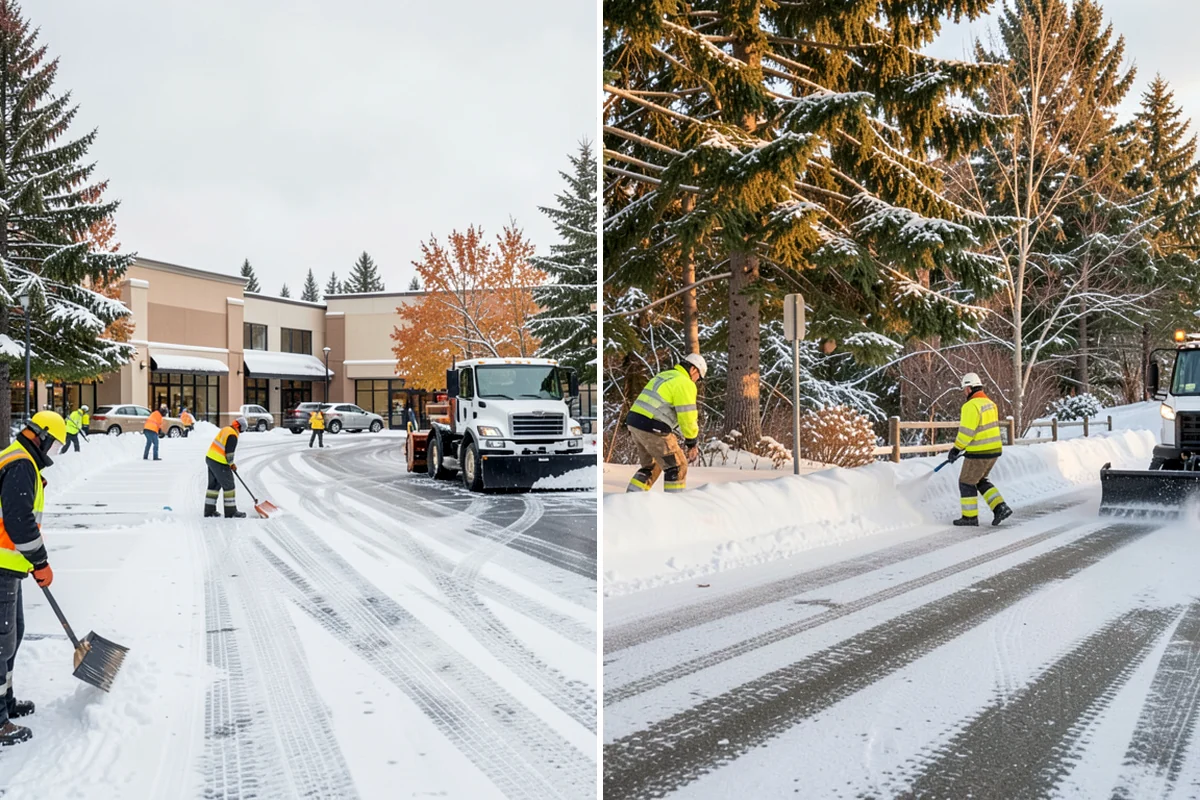Snow Stacking in SeaTac, King County, WA - Designate corner and edge stacking zones
