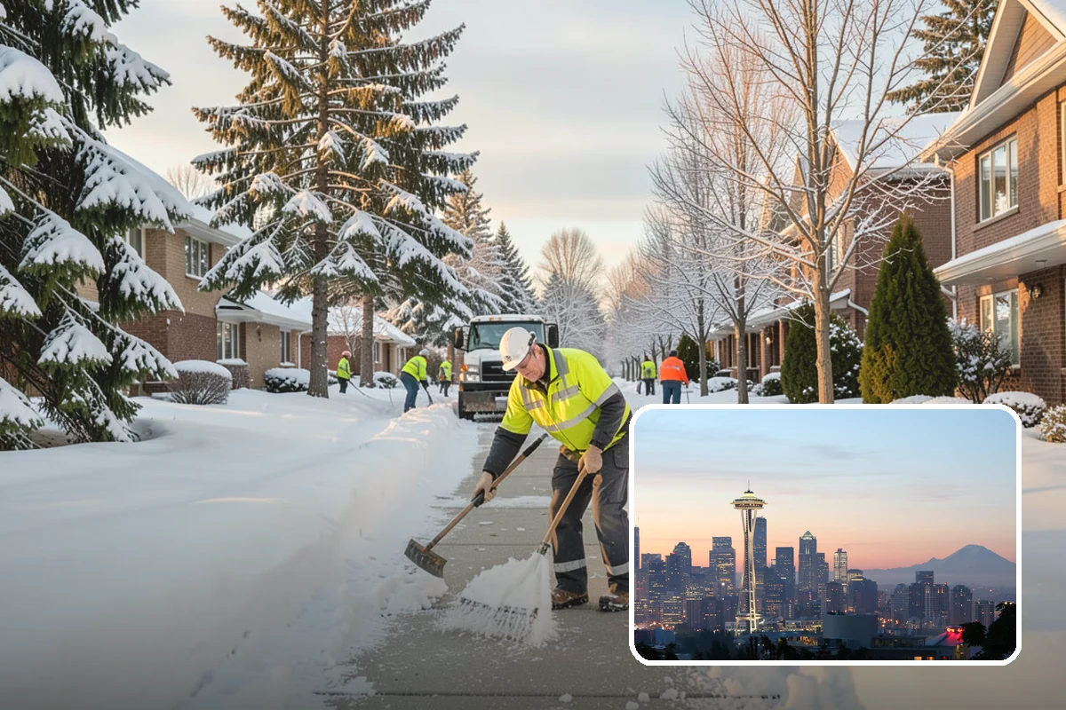 Snow Stacking in Seattle, King County, WA - Preserves the most parking and open space