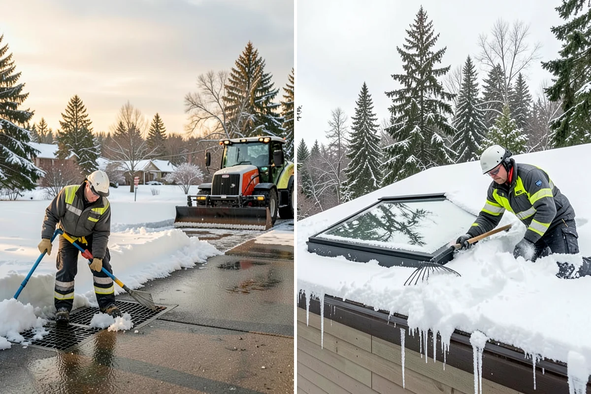 Snow Stacking in Seattle, King County, WA - Designate corner and edge stacking zones