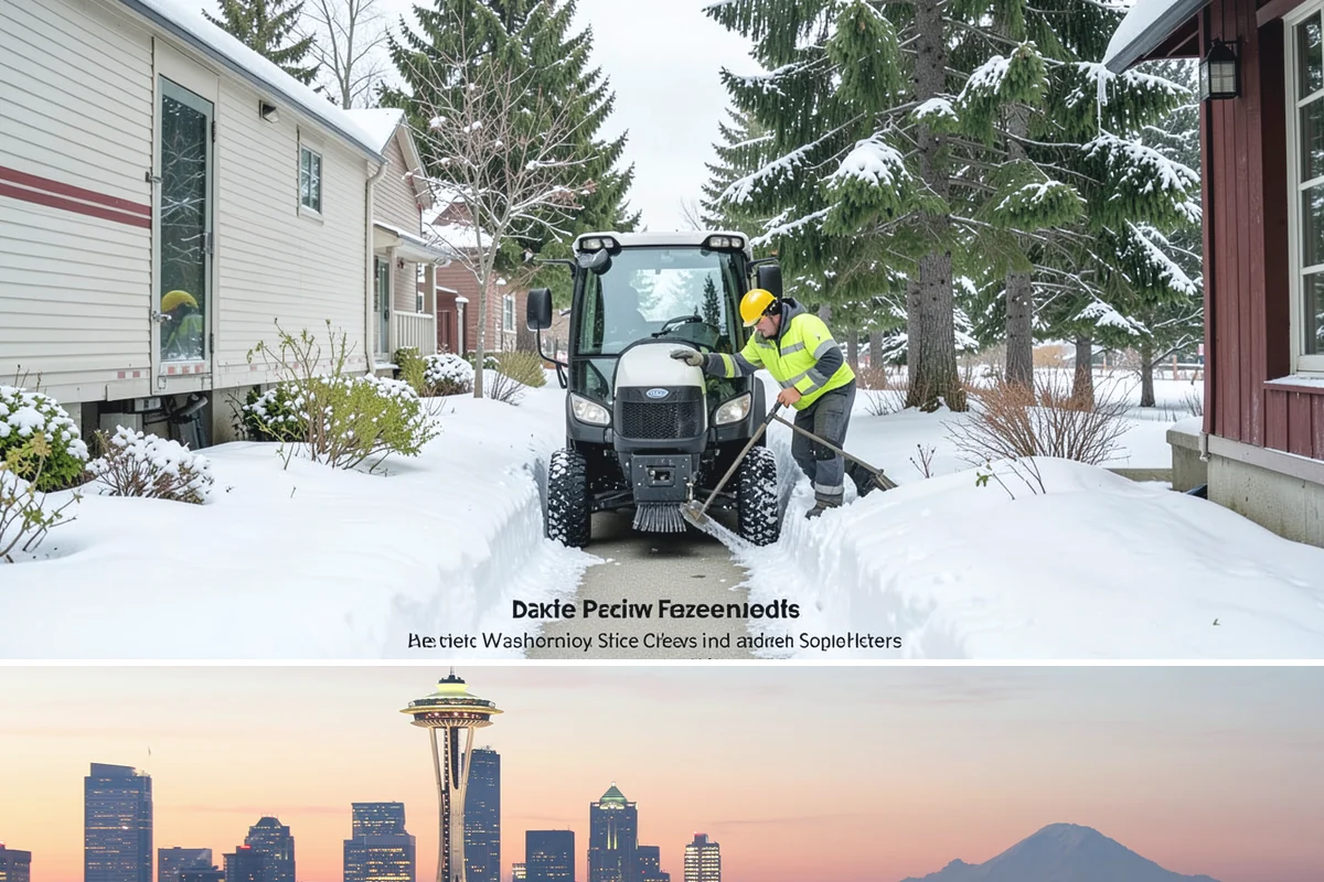 Snow Stacking in Seattle, King County, WA - Snow stacking matters throughout the plowing season as each storm adds to the piles that must stay organized and out of the way.