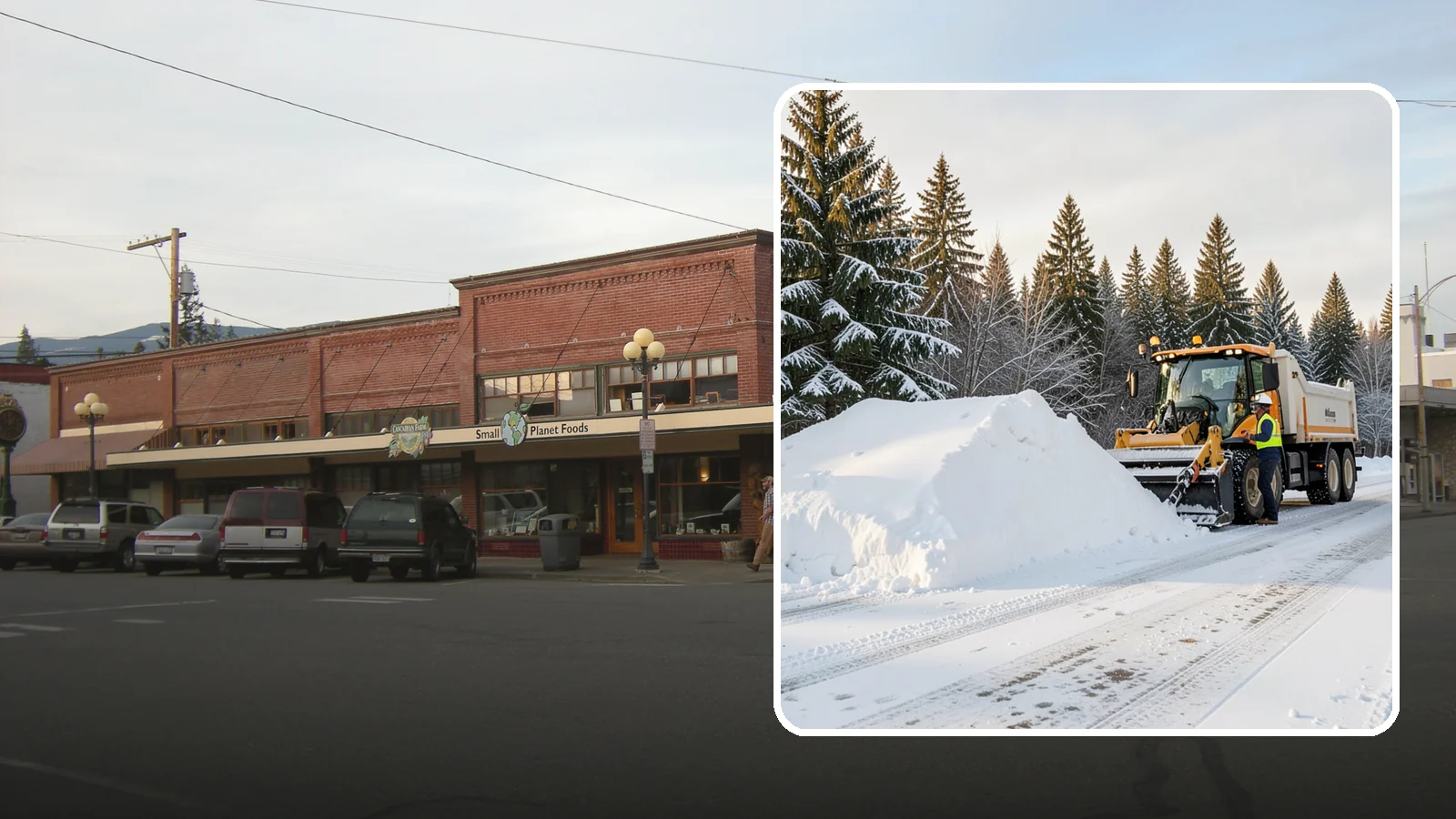 Snow Stacking in Sedro-Woolley, Skagit County, WA - We stack plowed snow into organized piles that maximize usable space and drain cleanly.
