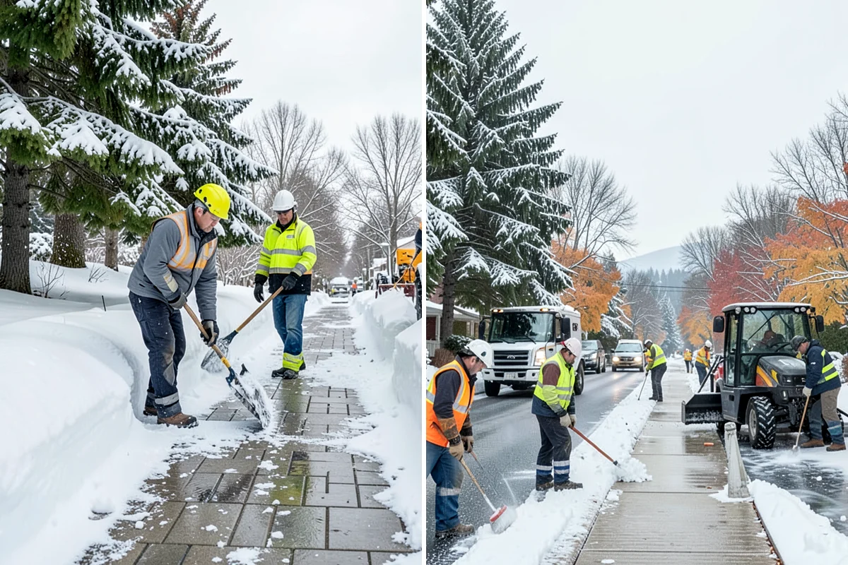 Snow Stacking in Sedro-Woolley, Skagit County, WA - Designate corner and edge stacking zones