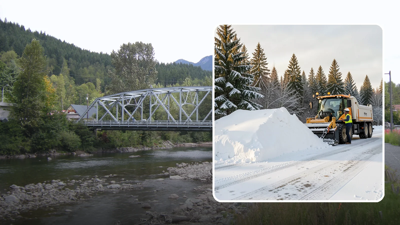 Snow Stacking in Skykomish, King County, WA - We stack plowed snow into organized piles that maximize usable space and drain cleanly.