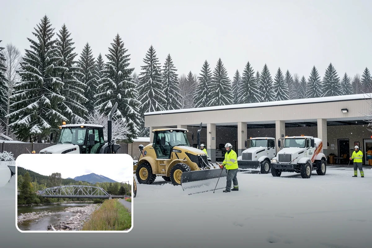 Snow Stacking in Skykomish, King County, WA - Preserves the most parking and open space