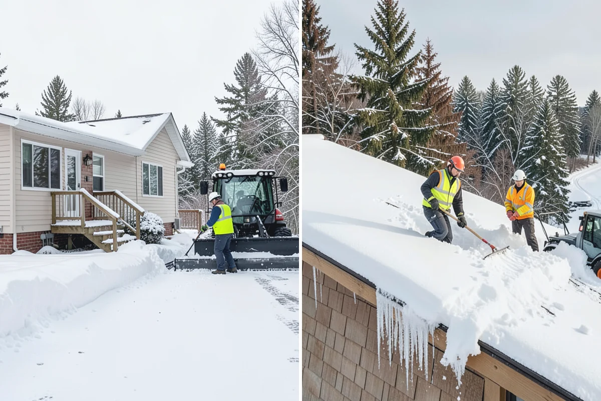 Snow Stacking in Skykomish, King County, WA - Designate corner and edge stacking zones