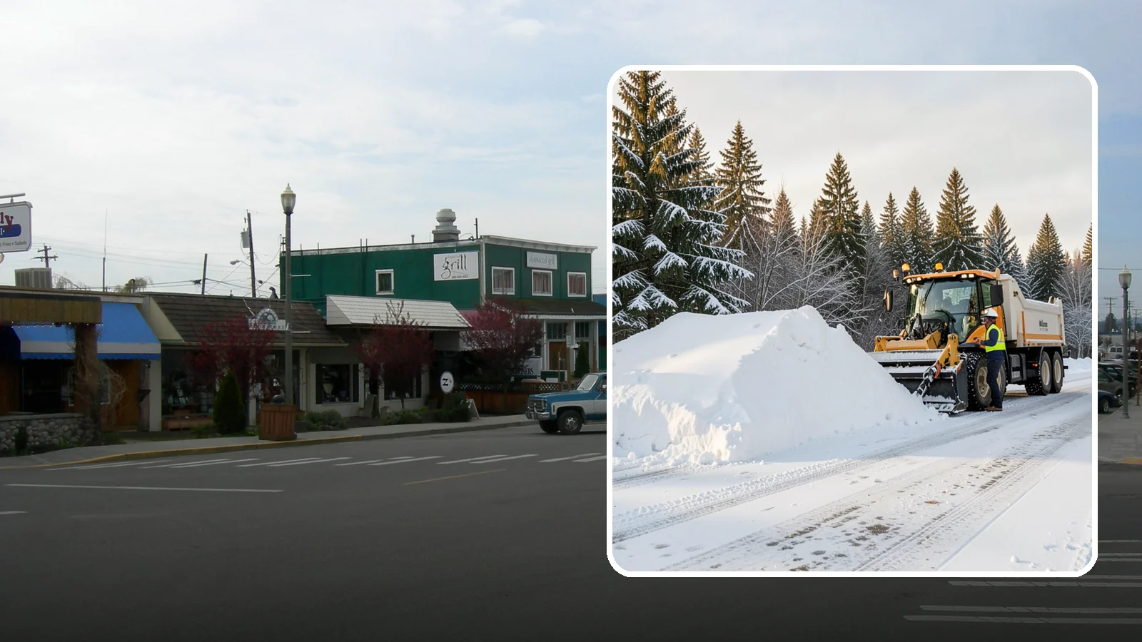 Snow Stacking in Stanwood, Snohomish County, WA - We stack plowed snow into organized piles that maximize usable space and drain cleanly.