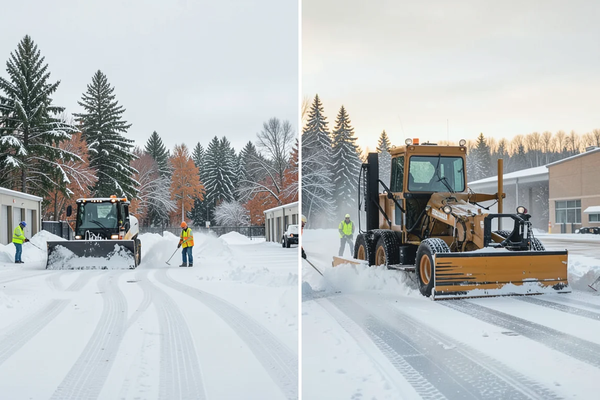 Snow Stacking in Sumner, Pierce County, WA - Designate corner and edge stacking zones