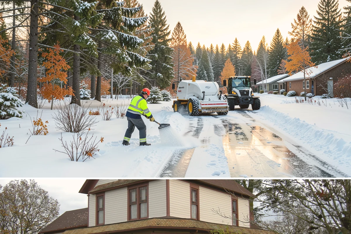 Snow Stacking in Sumner, Pierce County, WA - Snow stacking matters throughout the plowing season as each storm adds to the piles that must stay organized and out of the way.