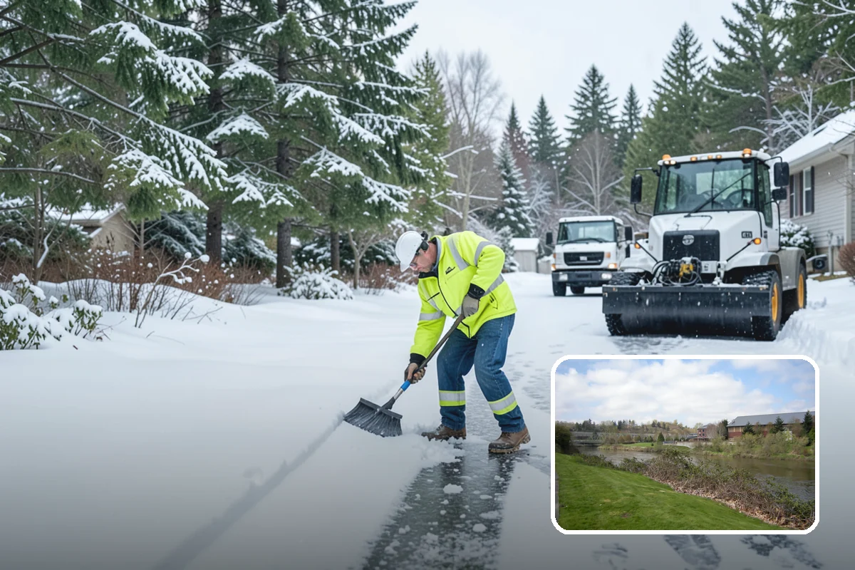 Snow Stacking in Tukwila, King County, WA - Preserves the most parking and open space
