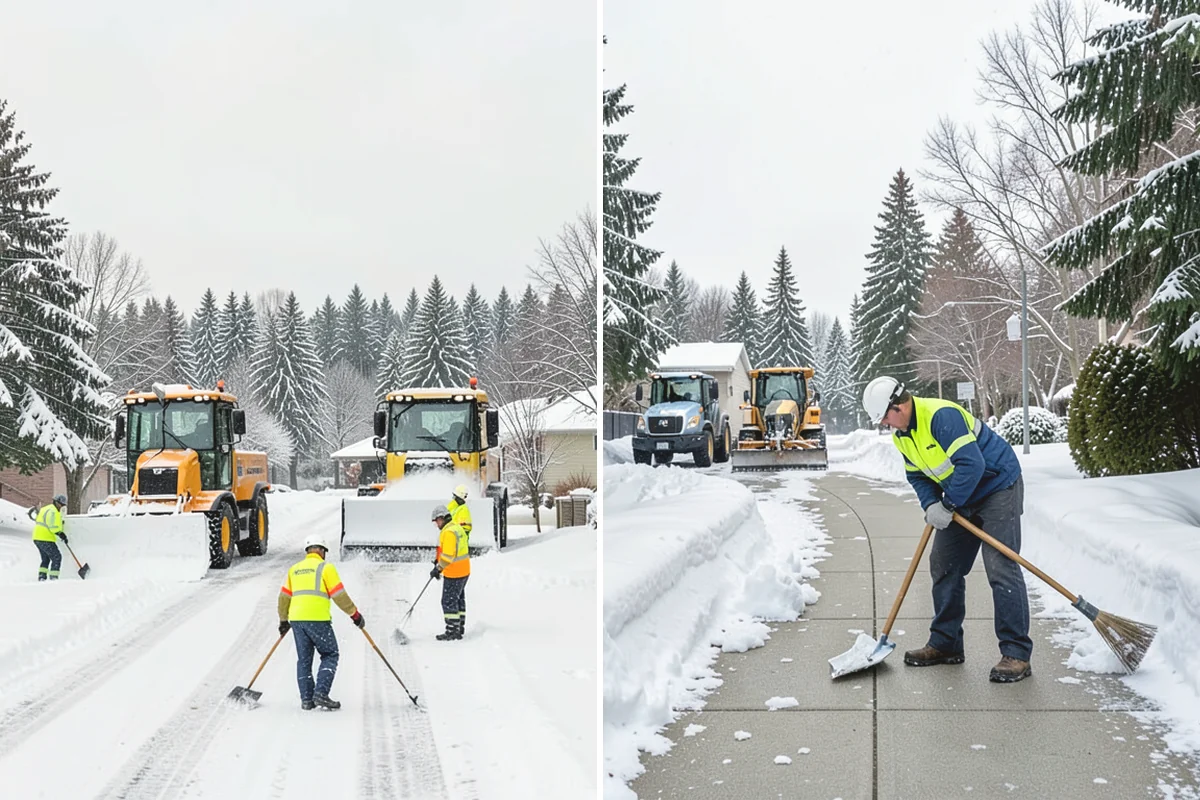 Snow Stacking in Tukwila, King County, WA - Designate corner and edge stacking zones