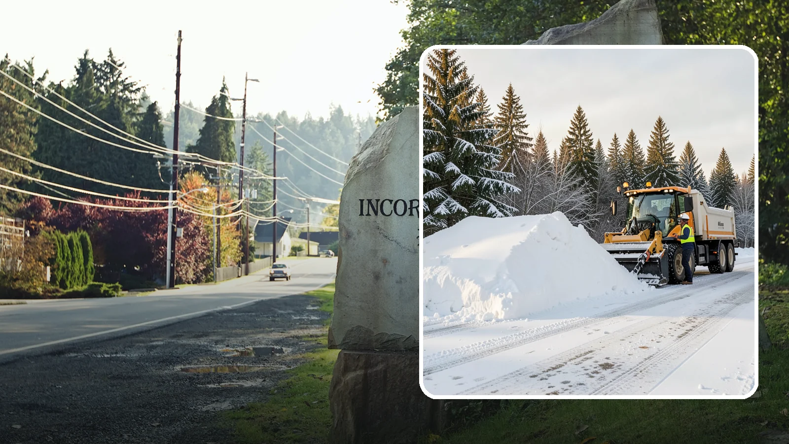 Snow Stacking in Wilkeson, Pierce County, WA - We stack plowed snow into organized piles that maximize usable space and drain cleanly.