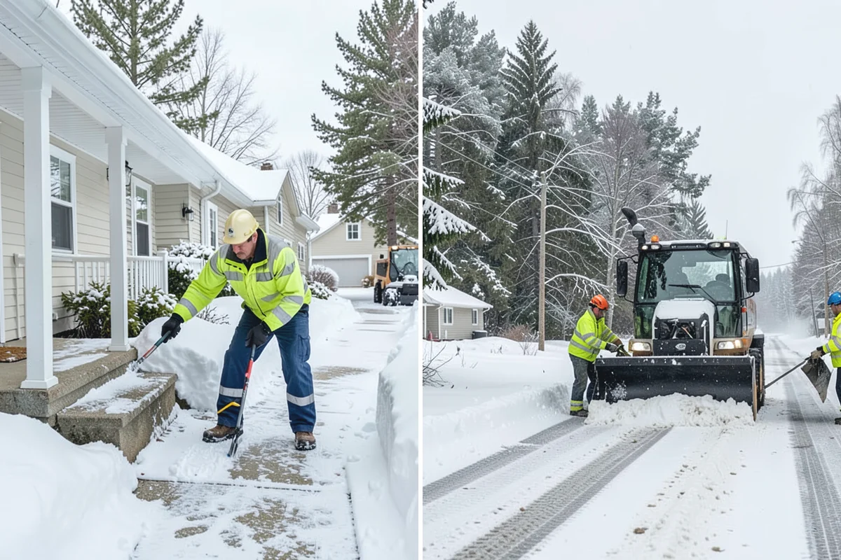Snow Stacking in Wilkeson, Pierce County, WA - Designate corner and edge stacking zones