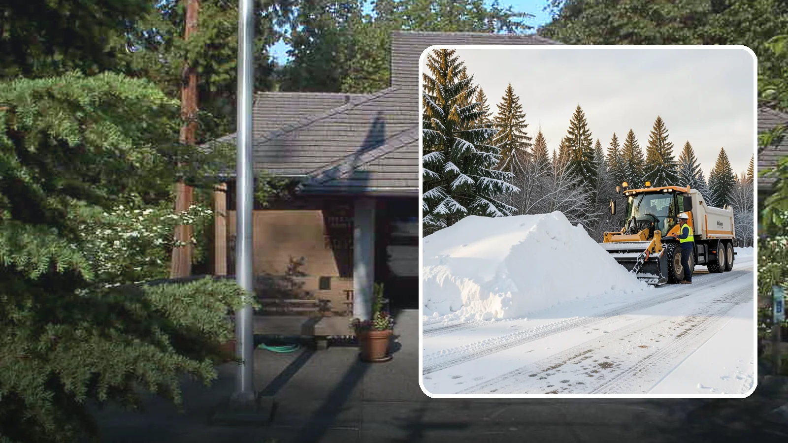 Snow Stacking in Yarrow Point, King County, WA - We stack plowed snow into organized piles that maximize usable space and drain cleanly.