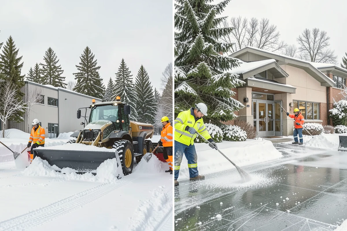 Snow Stake Installation in Algona, King County, WA - We choose representative open locations away from drifts and eaves