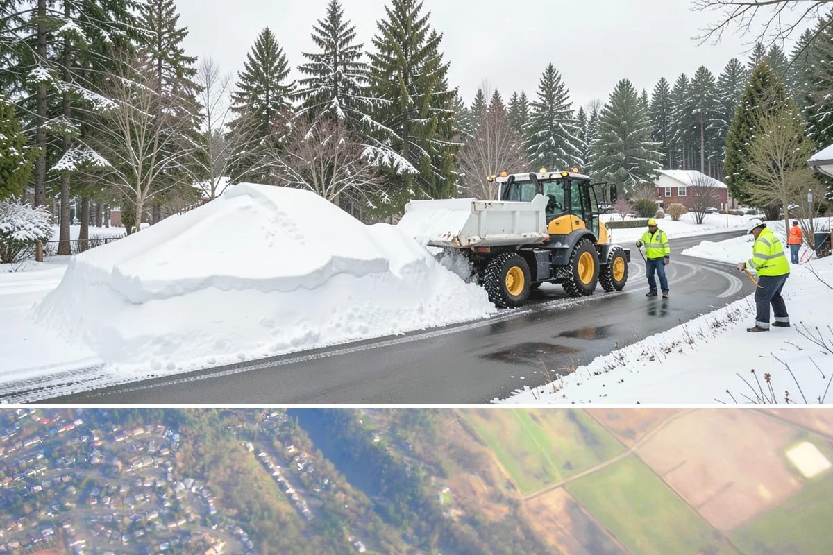 Snow Stake Installation in Algona, King County, WA - We set measurement stakes at the start of the contract season in November so every storm is gauged consistently through March.