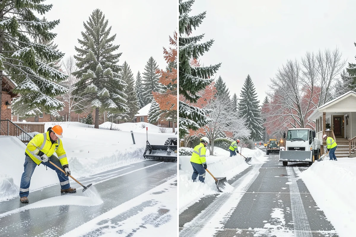 Snow Stake Installation in Anacortes, Skagit County, WA - We choose representative open locations away from drifts and eaves