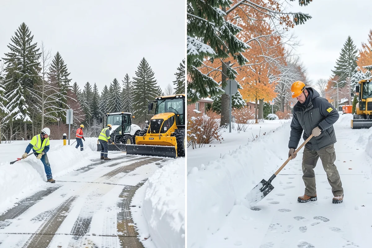Snow Stake Installation in Auburn, King County, WA - We choose representative open locations away from drifts and eaves