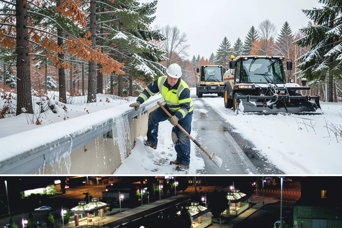 Snow Stake Installation in Auburn, King County, WA - We set measurement stakes at the start of the contract season in November so every storm is gauged consistently through March.