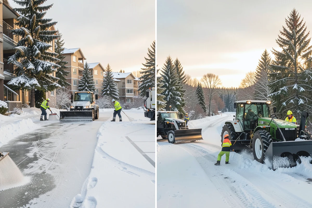 Snow Stake Installation in Beaux Arts Village, King County, WA - We choose representative open locations away from drifts and eaves