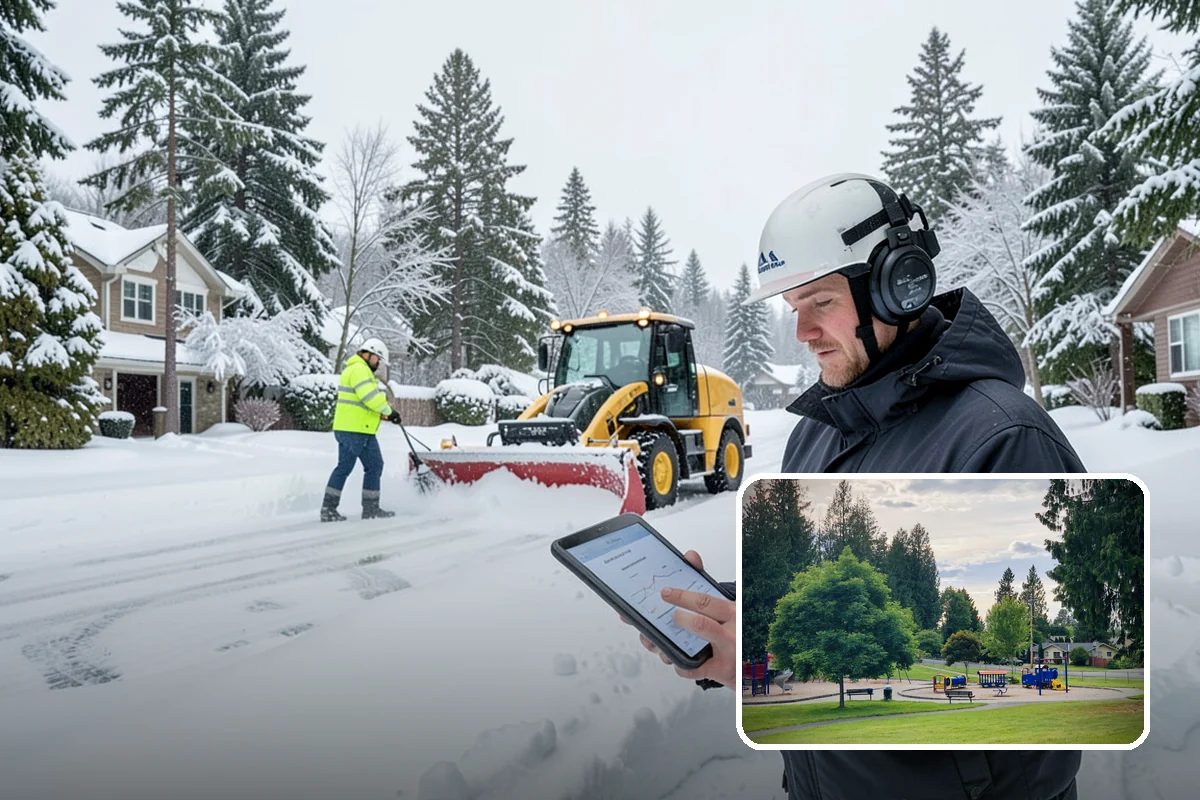 Snow Stake Installation in Bonney Lake, Pierce County, WA - Provides objective accumulation readings for trigger-based contracts