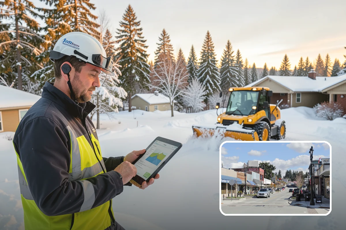 Snow Stake Installation in Bothell, King County, WA - Provides objective accumulation readings for trigger-based contracts
