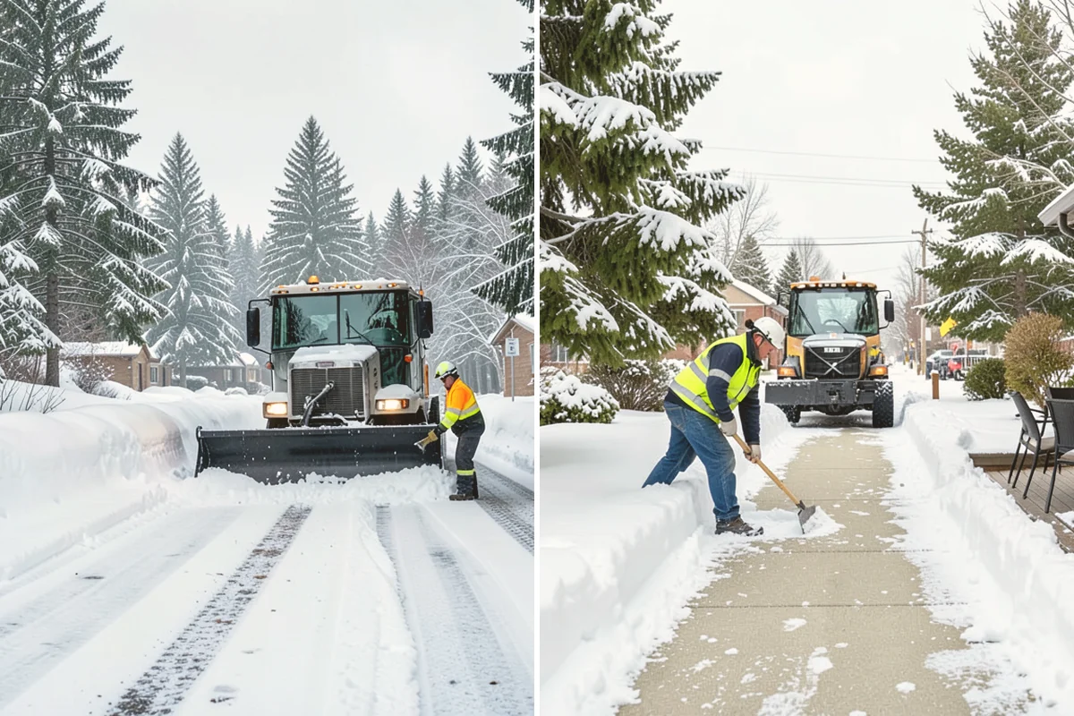 Snow Stake Installation in Brier, Snohomish County, WA - We choose representative open locations away from drifts and eaves