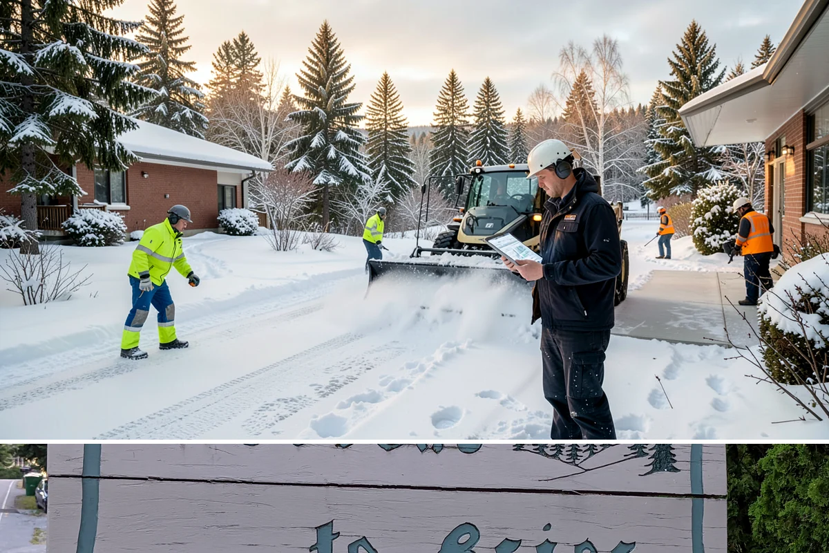Snow Stake Installation in Brier, Snohomish County, WA - We set measurement stakes at the start of the contract season in November so every storm is gauged consistently through March.