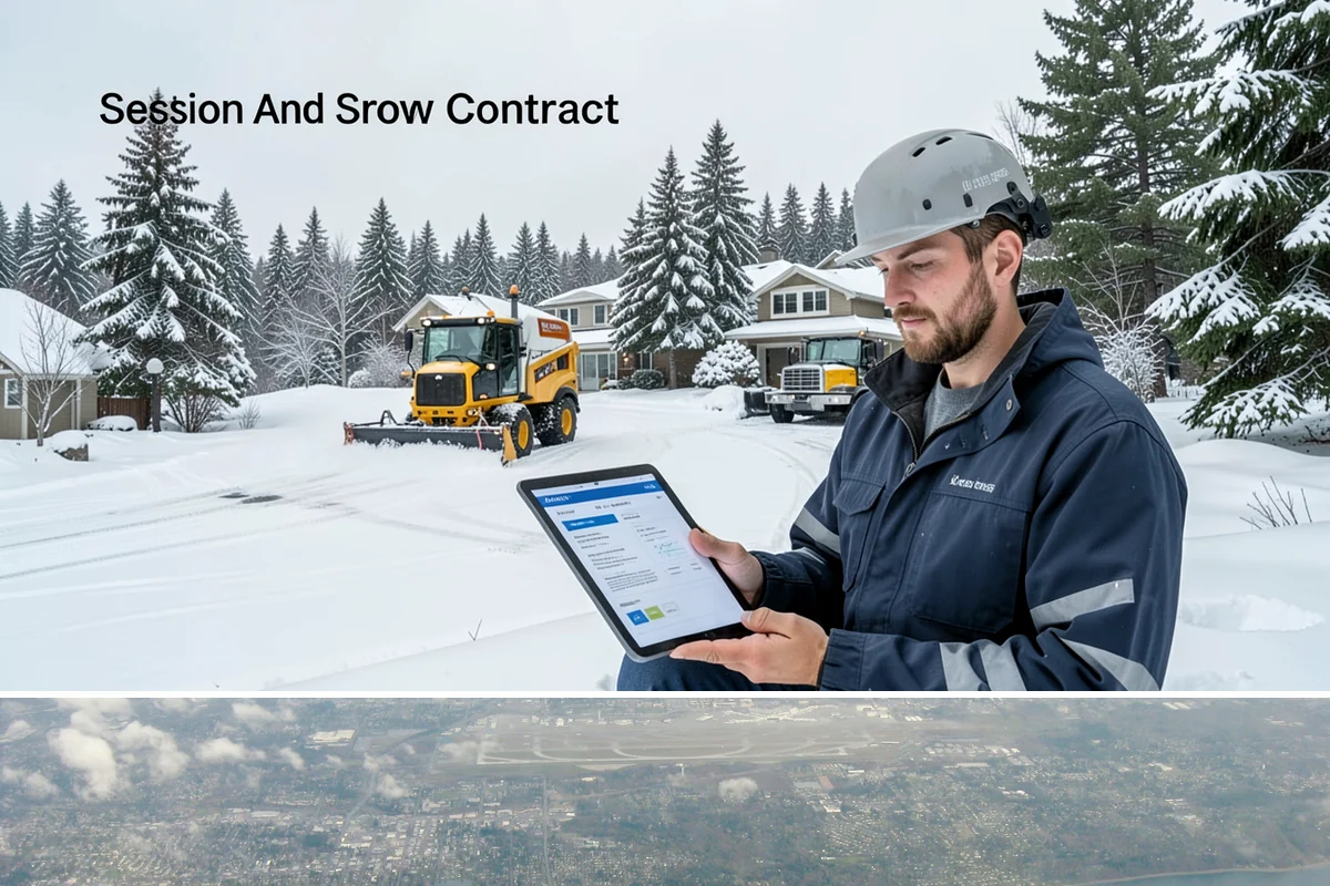 Snow Stake Installation in Burien, King County, WA - We set measurement stakes at the start of the contract season in November so every storm is gauged consistently through March.