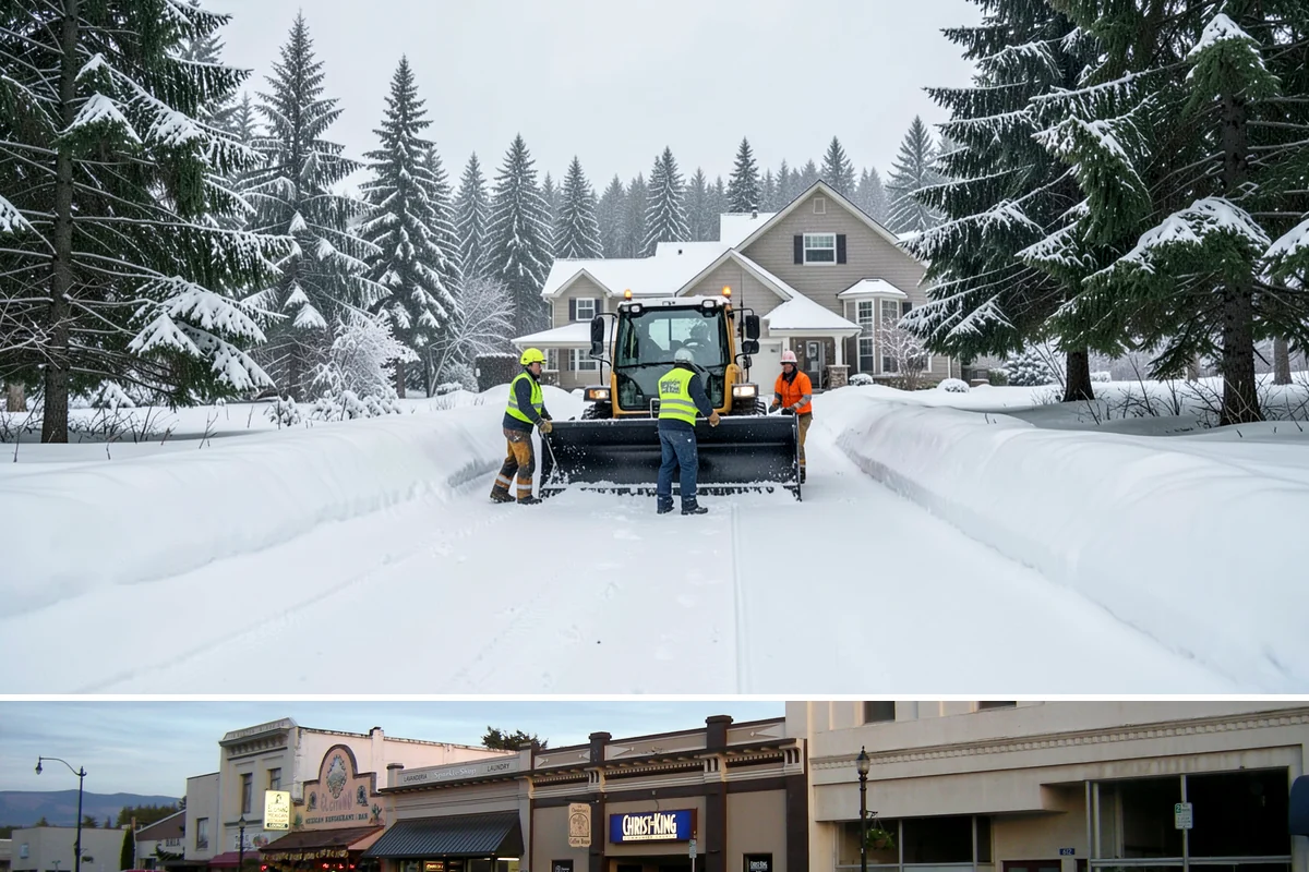 Snow Stake Installation in Burlington, Skagit County, WA - We set measurement stakes at the start of the contract season in November so every storm is gauged consistently through March.