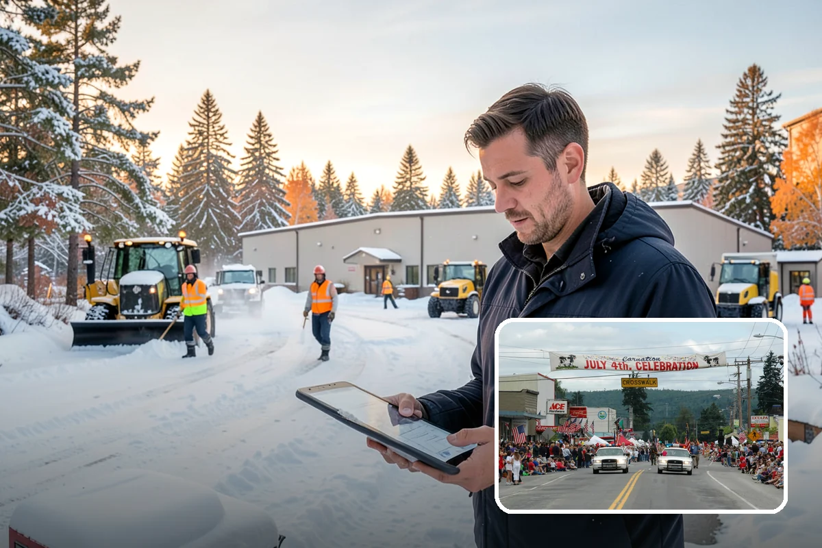Snow Stake Installation in Carnation, King County, WA - Provides objective accumulation readings for trigger-based contracts