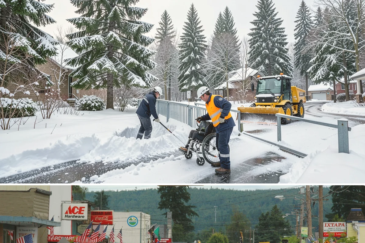 Snow Stake Installation in Carnation, King County, WA - We set measurement stakes at the start of the contract season in November so every storm is gauged consistently through March.