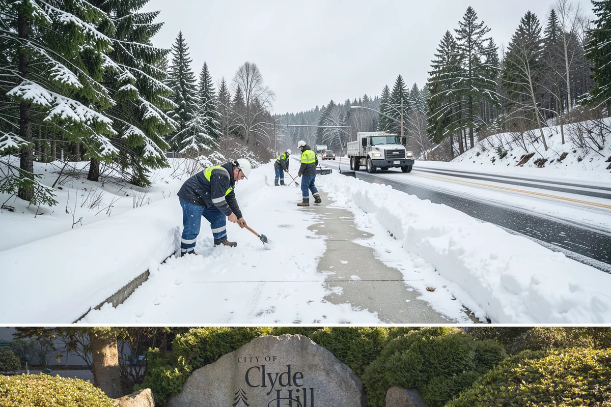 Snow Stake Installation in Clyde Hill, King County, WA - We set measurement stakes at the start of the contract season in November so every storm is gauged consistently through March.