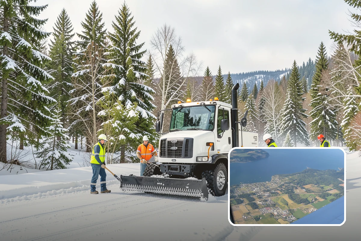 Snow Stake Installation in Coupeville, Island County, WA - Provides objective accumulation readings for trigger-based contracts