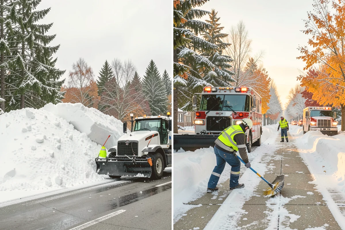 Snow Stake Installation in Eatonville, Pierce County, WA - We choose representative open locations away from drifts and eaves