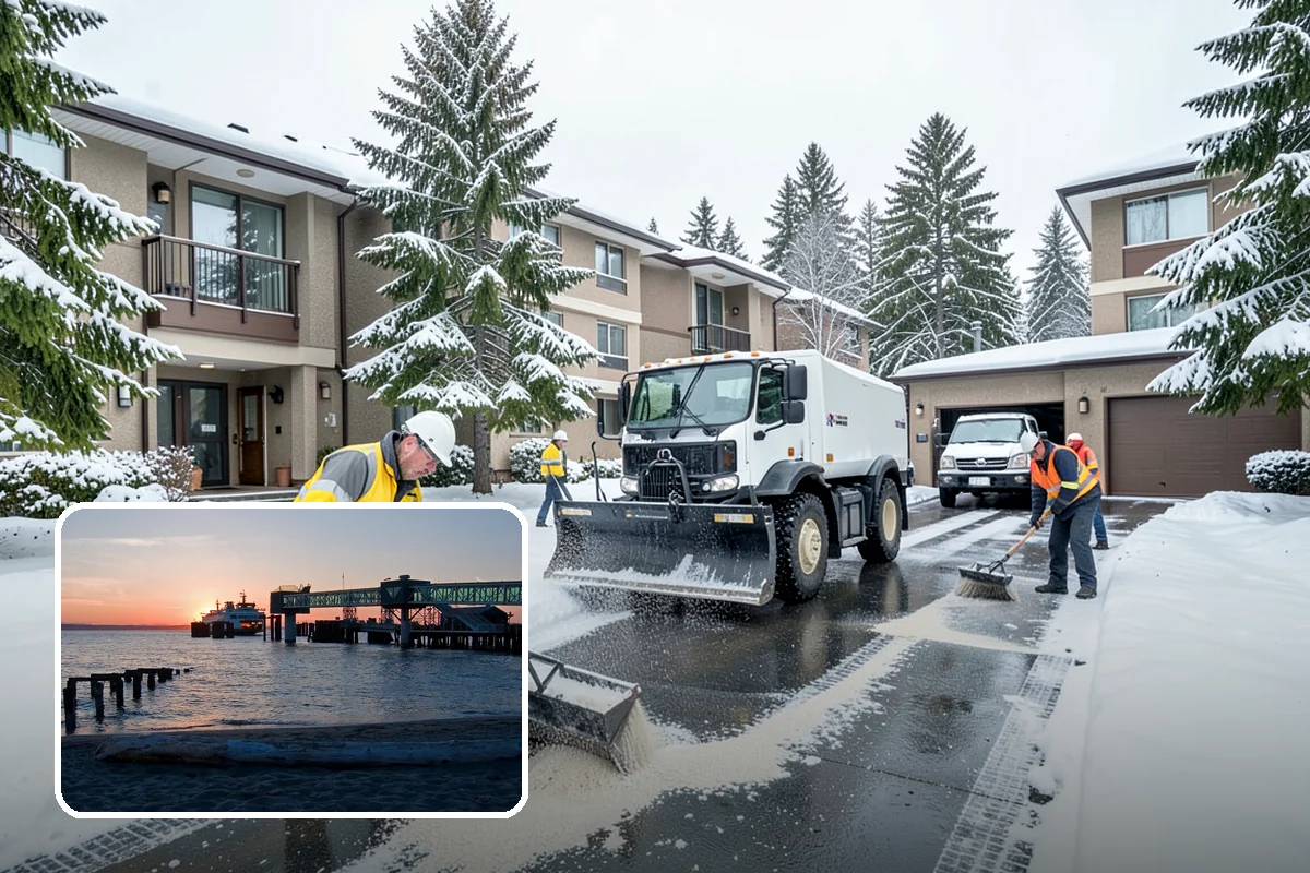 Snow Stake Installation in Edmonds, Snohomish County, WA - Provides objective accumulation readings for trigger-based contracts