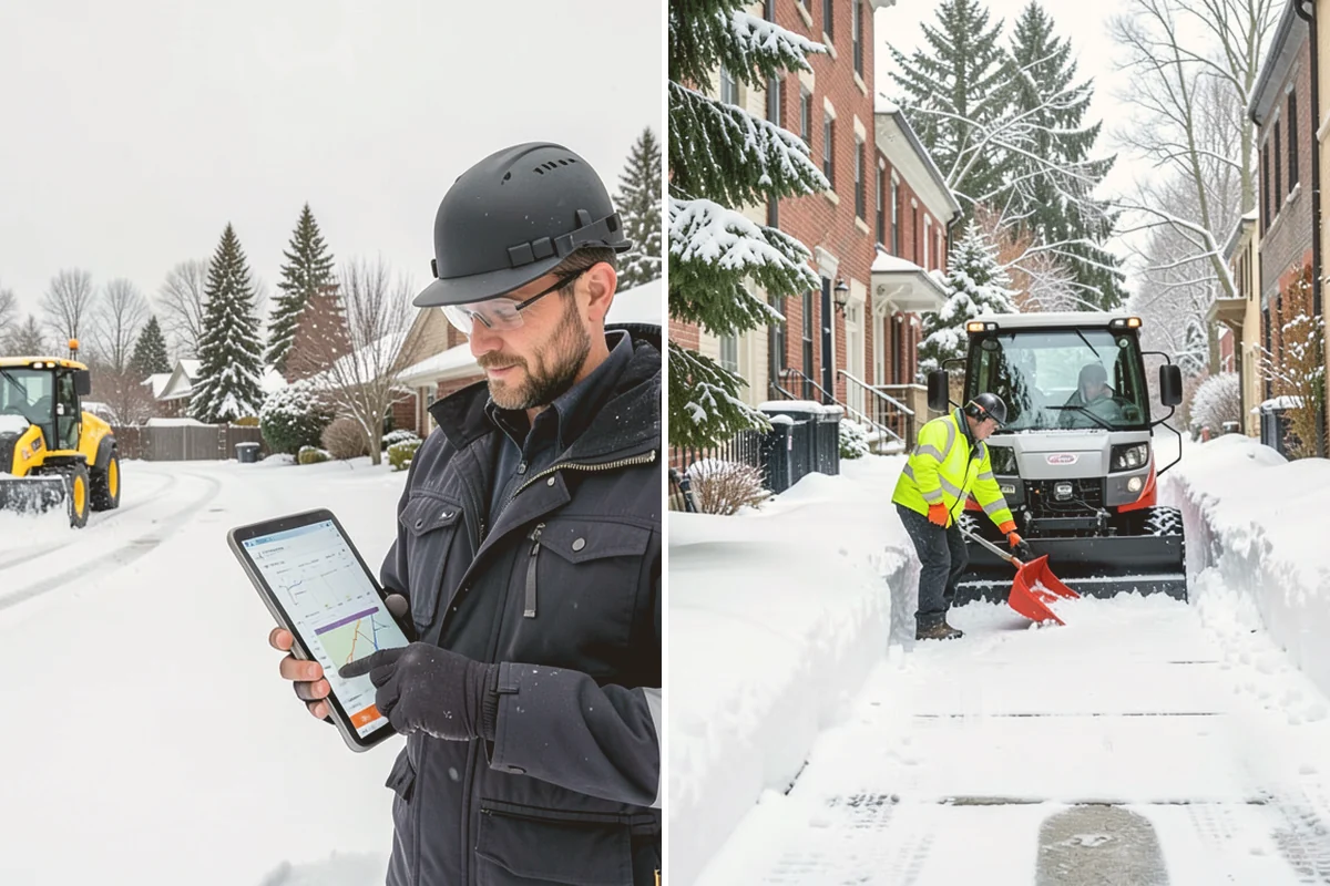 Snow Stake Installation in Edmonds, Snohomish County, WA - We choose representative open locations away from drifts and eaves