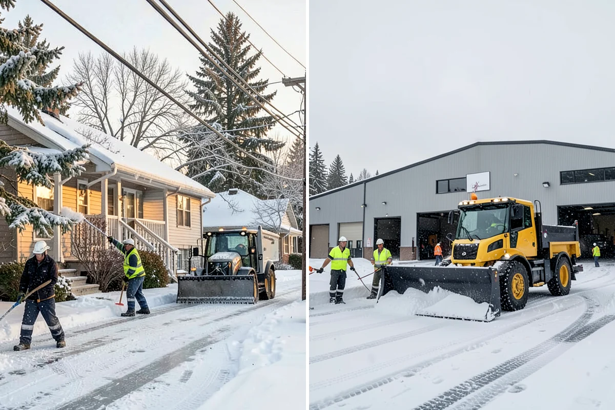 Snow Stake Installation in Everett, Snohomish County, WA - We choose representative open locations away from drifts and eaves