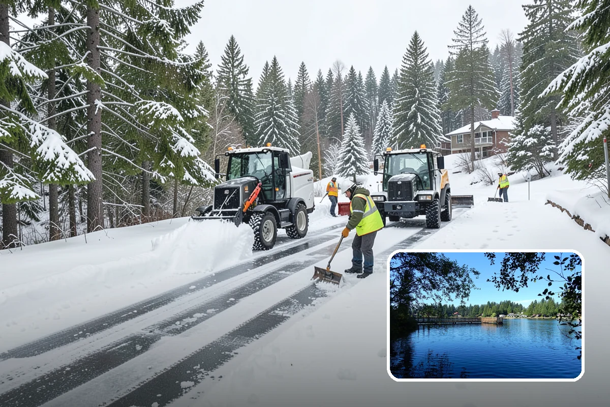 Snow Stake Installation in Federal Way, King County, WA - Provides objective accumulation readings for trigger-based contracts