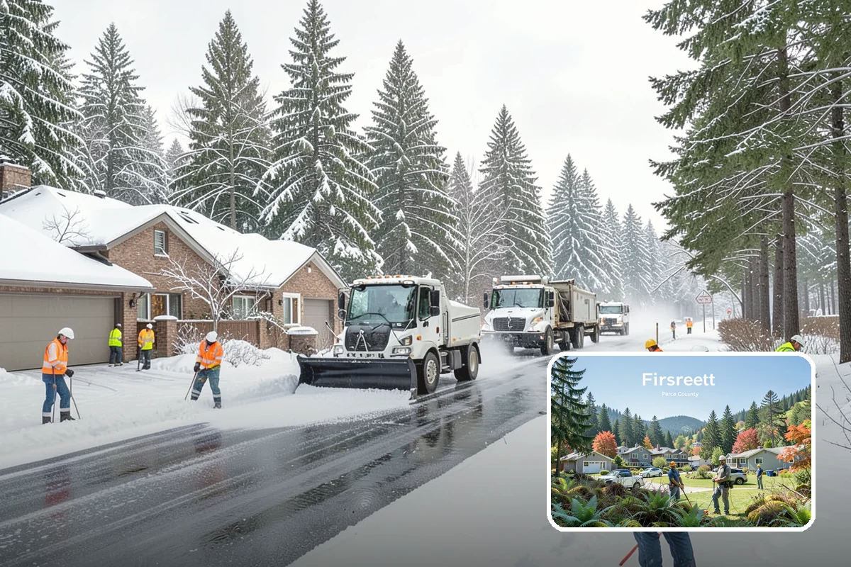 Snow Stake Installation in Fircrest, Pierce County, WA - Provides objective accumulation readings for trigger-based contracts