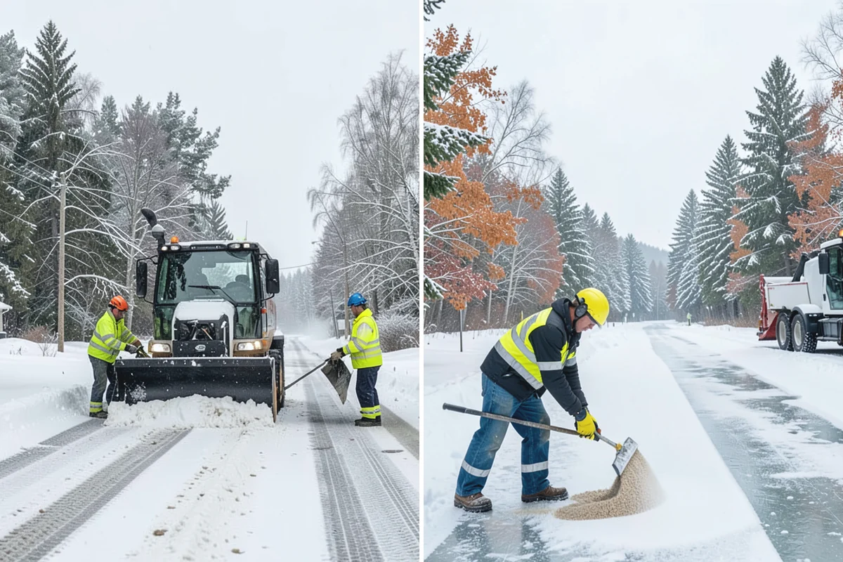 Snow Stake Installation in Granite Falls, Snohomish County, WA - We choose representative open locations away from drifts and eaves