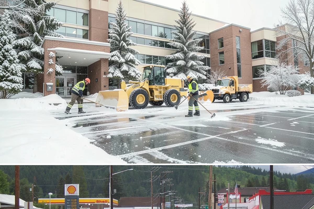 Snow Stake Installation in Granite Falls, Snohomish County, WA - We set measurement stakes at the start of the contract season in November so every storm is gauged consistently through March.