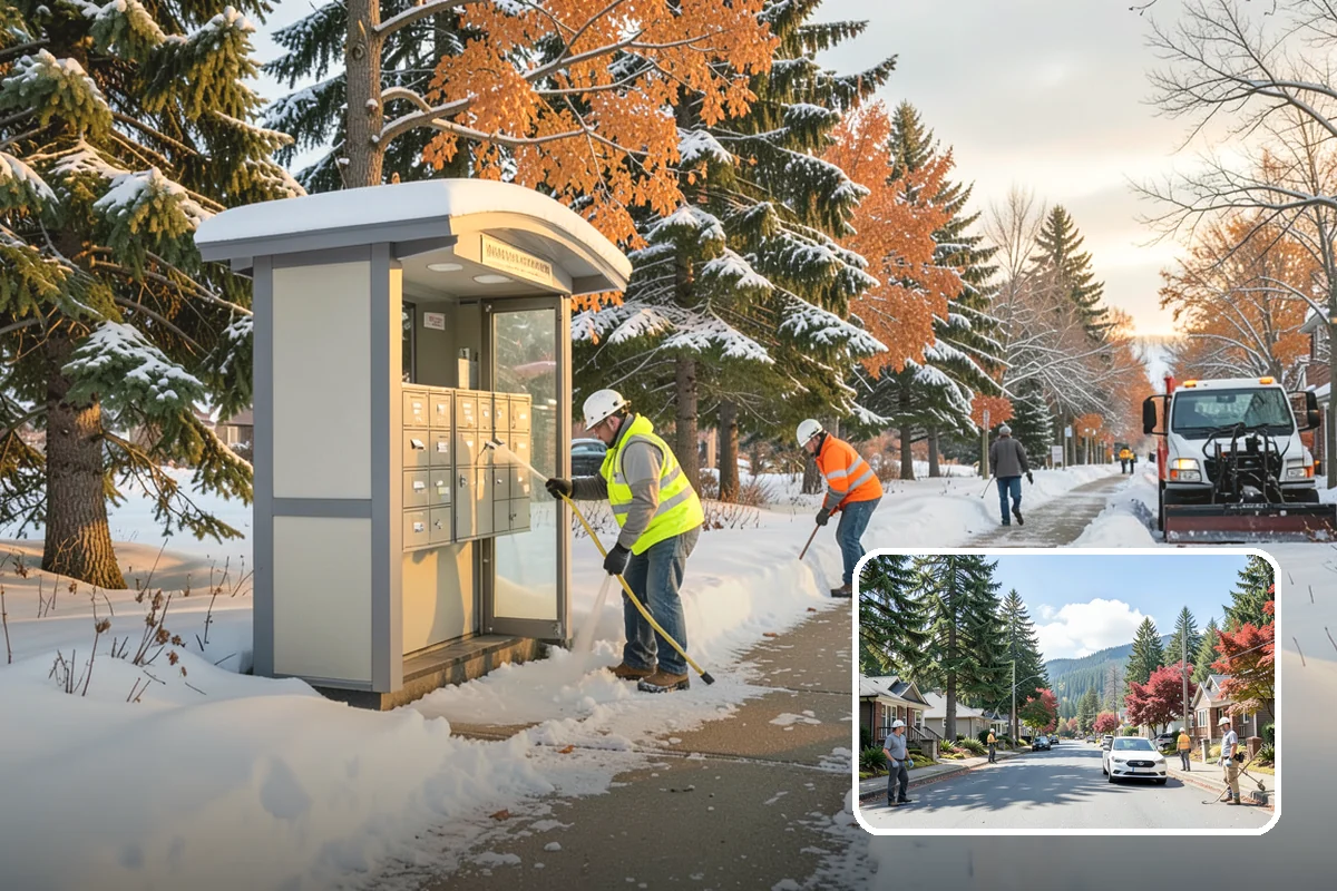Snow Stake Installation in Hunts Point, King County, WA - Provides objective accumulation readings for trigger-based contracts