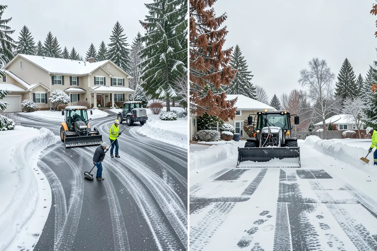 Snow Stake Installation in Hunts Point, King County, WA - We choose representative open locations away from drifts and eaves