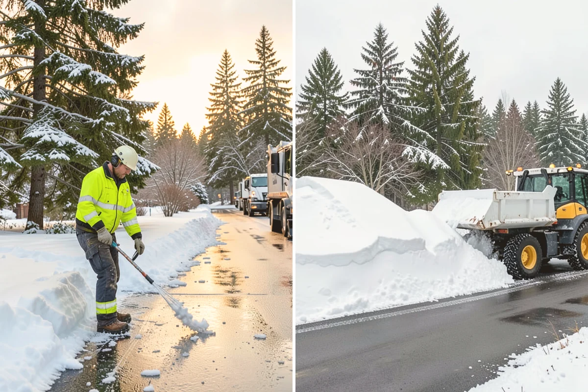 Snow Stake Installation in Index, Snohomish County, WA - We choose representative open locations away from drifts and eaves