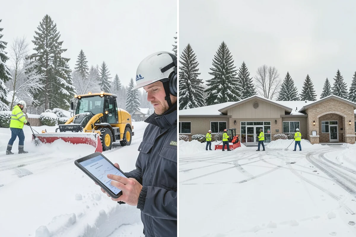 Snow Stake Installation in Issaquah, King County, WA - We choose representative open locations away from drifts and eaves