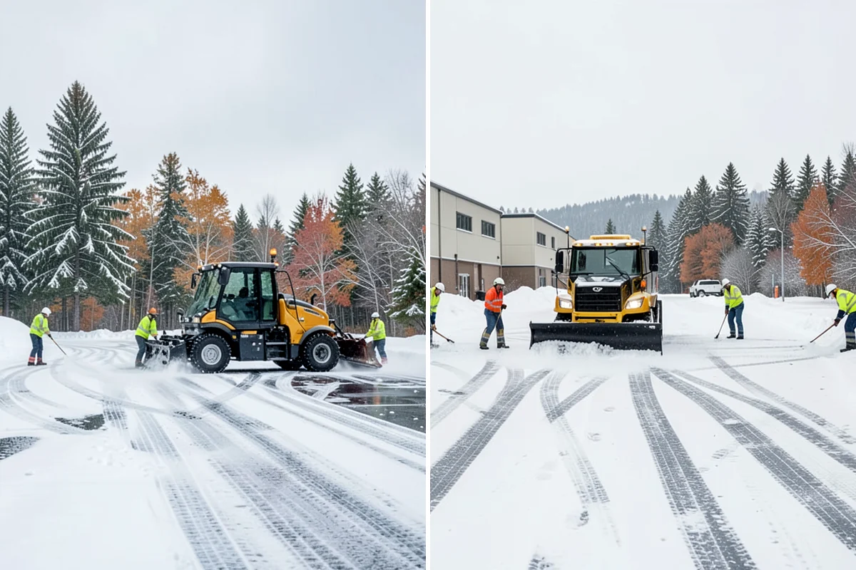 Snow Stake Installation in Kenmore, King County, WA - We choose representative open locations away from drifts and eaves